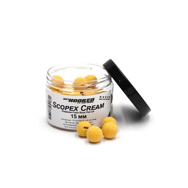Premium Food Base Pop Ups Scopex Cream - GELB - 50 Gr. von Get Hooked - It´s your choice!